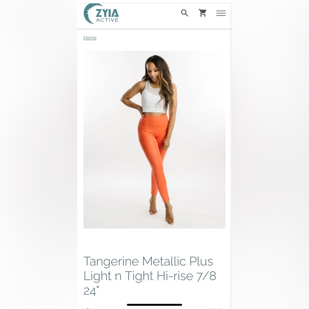 Tangerine Metallic Light n Tight size 8-10